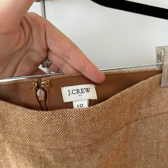 J. Crew Tan Wool Blend Skirt NWOT - Picture 5 of 6